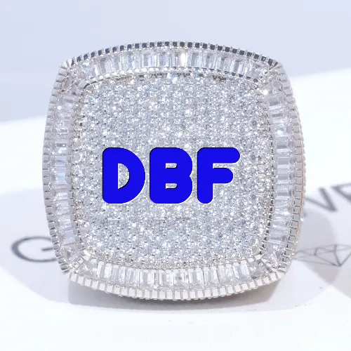 CUSTOM LETTER 3D ICED RING sold by The GUU Shop