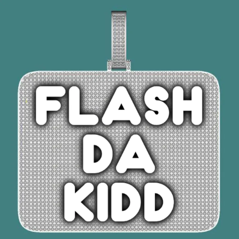 CUSTOM LETTER NECKLACE 3D BIG SQUARE sold by The GUU Shop