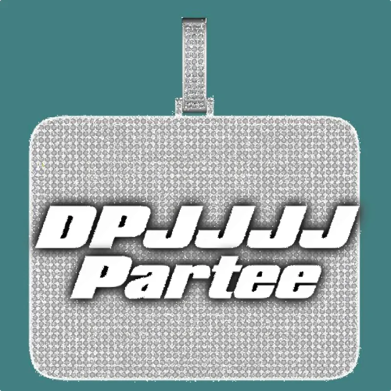 CUSTOM LETTER NECKLACE 3D BIG SQUARE made by The GUU Shop