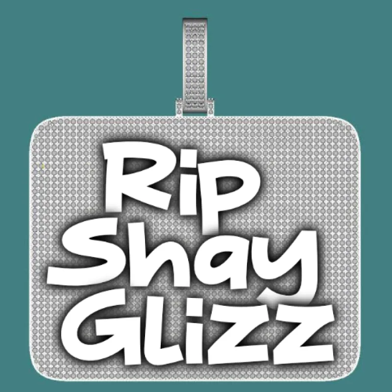 CUSTOM LETTER NECKLACE 3D BIG SQUARE sold by The GUU Shop