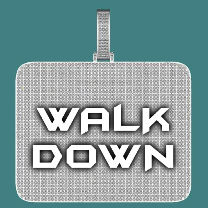 CUSTOM LETTER NECKLACE 3D BIG SQUARE sold by The GUU Shop