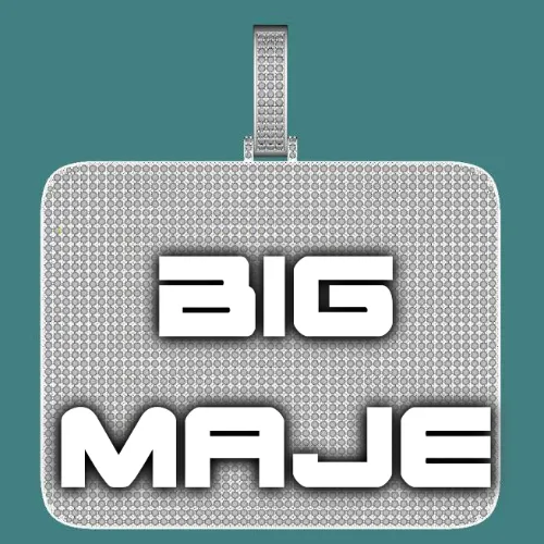 CUSTOM LETTER NECKLACE 3D BIG SQUARE sold by The GUU Shop