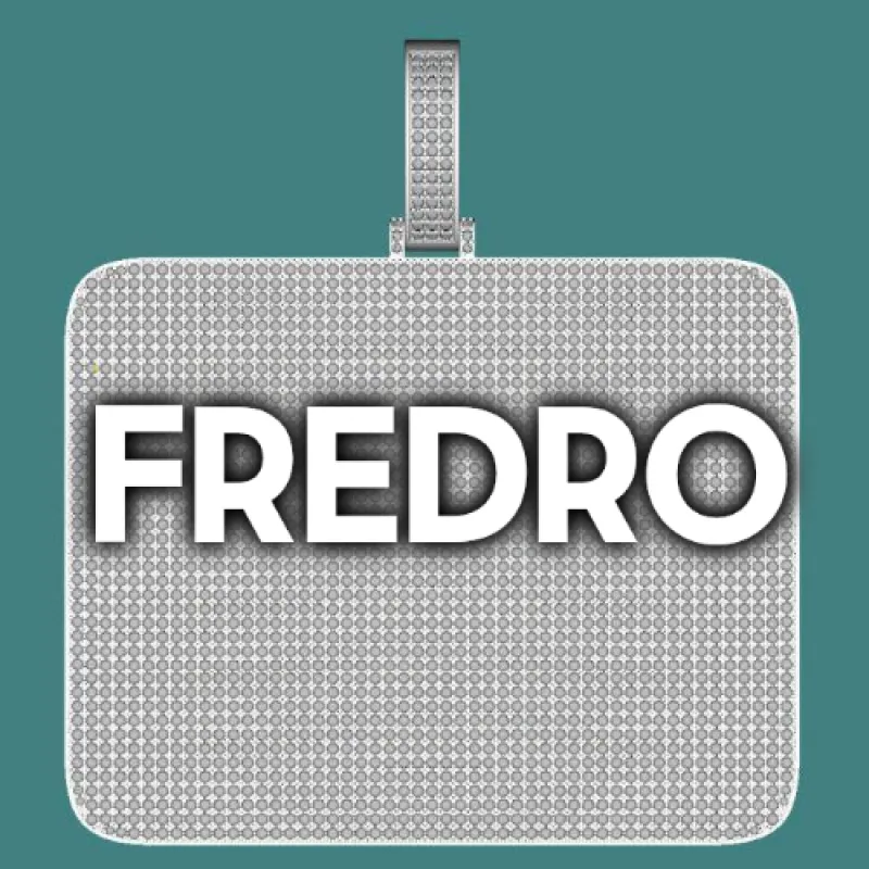 CUSTOM LETTER NECKLACE 3D BIG SQUARE sold by The GUU Shop