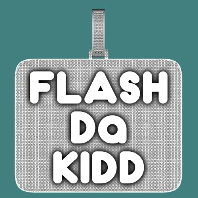 CUSTOM LETTER NECKLACE 3D BIG SQUARE sold by The GUU Shop