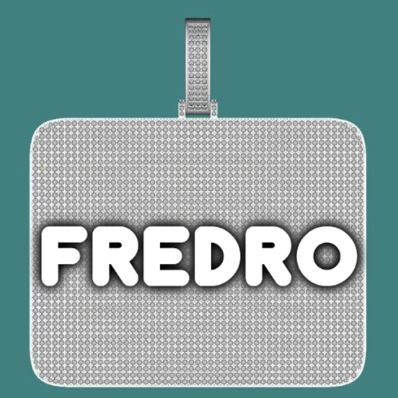 CUSTOM LETTER NECKLACE 3D BIG SQUARE made by The GUU Shop