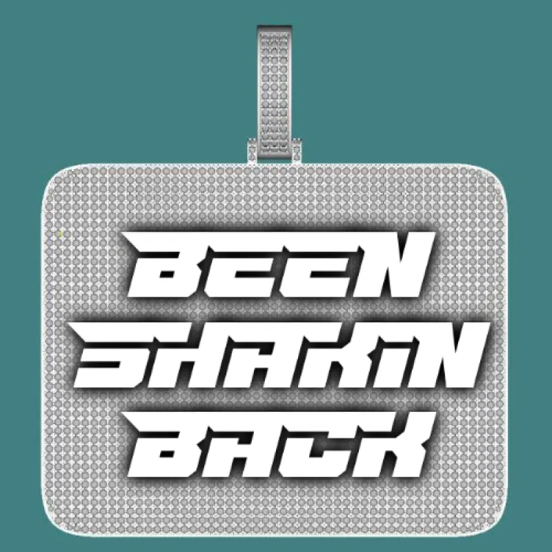 CUSTOM LETTER NECKLACE 3D BIG SQUARE sold by The GUU Shop