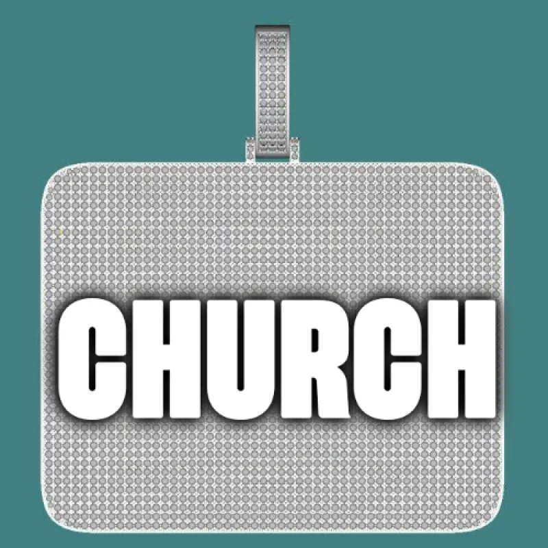 CUSTOM LETTER NECKLACE 3D BIG SQUARE made by The GUU Shop