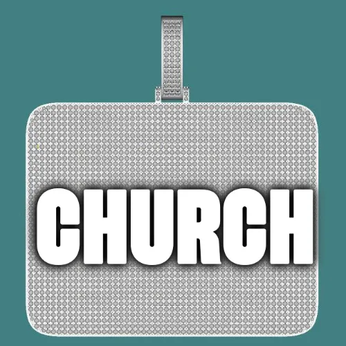 CUSTOM LETTER NECKLACE 3D BIG SQUARE sold by The GUU Shop