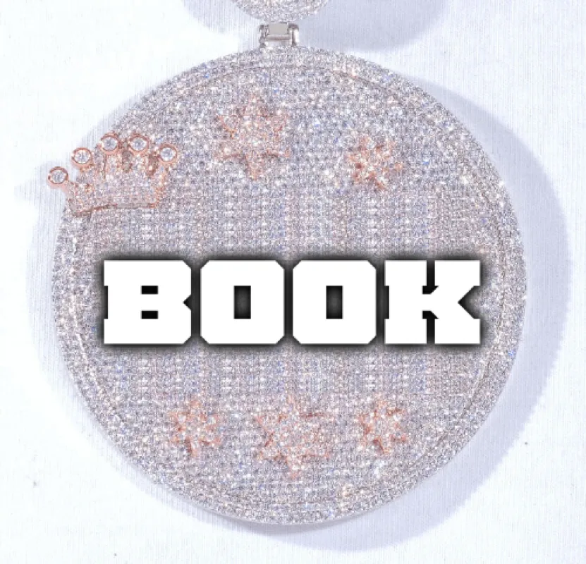 CUSTOM LETTER NECKLACE 3D BIG CROWN DISC made by The GUU Shop