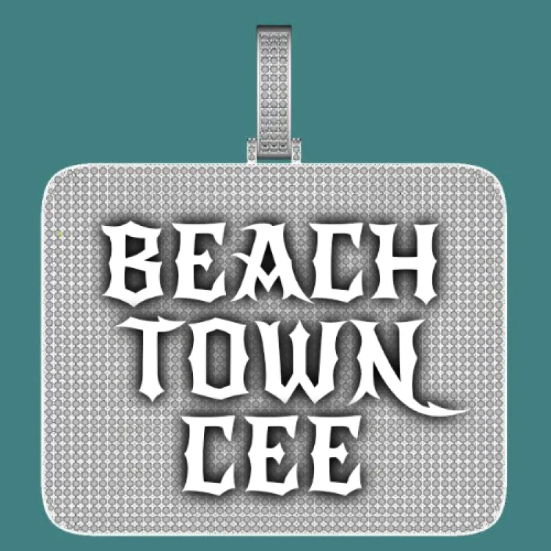 CUSTOM LETTER NECKLACE 3D BIG SQUARE sold by The GUU Shop