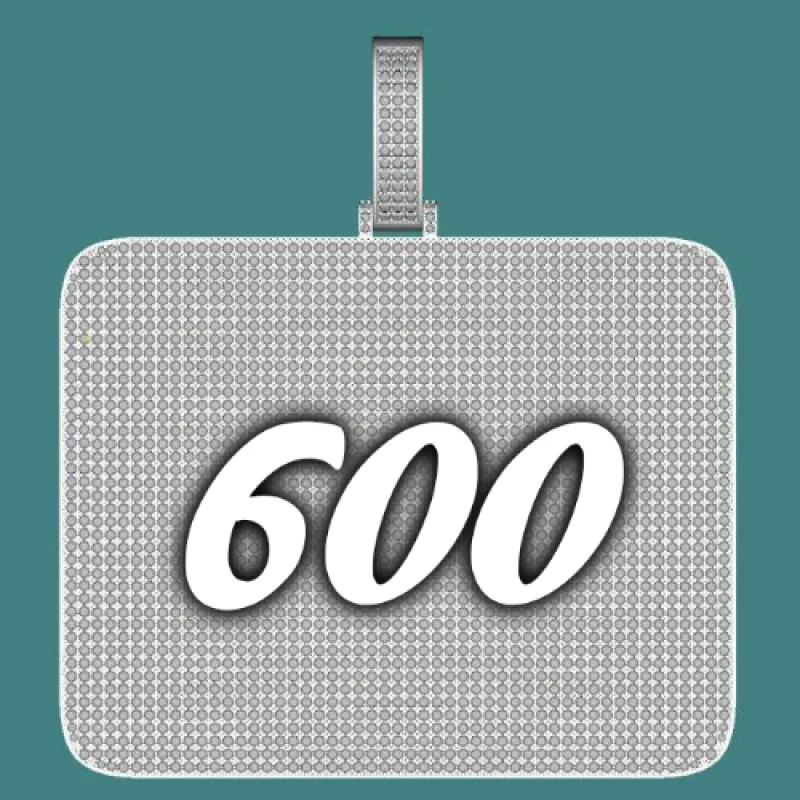 CUSTOM LETTER NECKLACE 3D BIG SQUARE sold by The GUU Shop