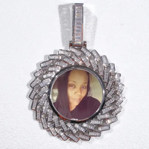 Large 3D Baguette Custom Picture Pendant sold by The GUU Shop