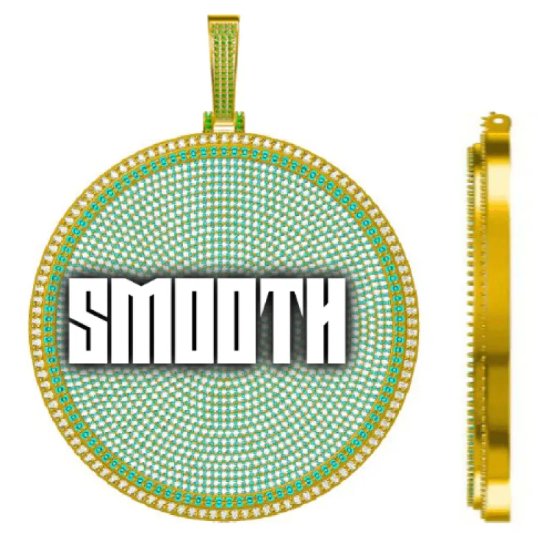 CUSTOM LETTER NECKLACE 3D BIG DISC made by The GUU Shop