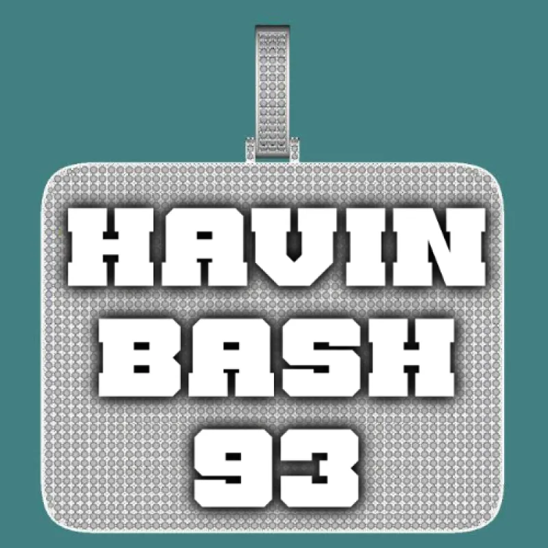 CUSTOM LETTER NECKLACE 3D BIG SQUARE made by The GUU Shop