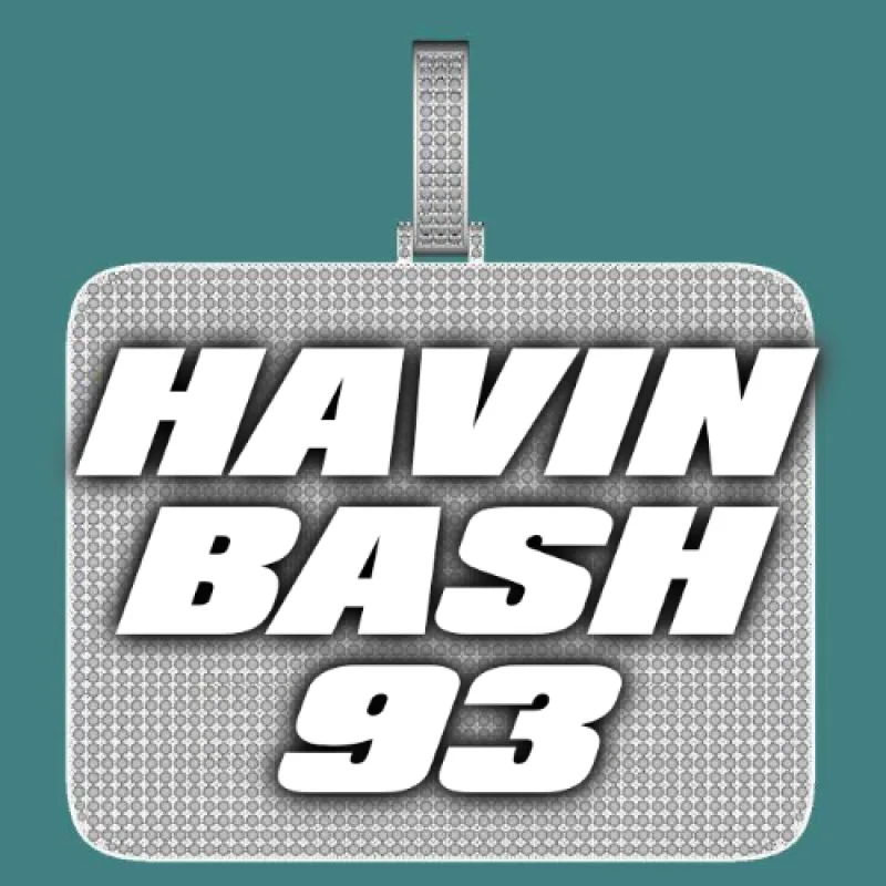 CUSTOM LETTER NECKLACE 3D BIG SQUARE sold by The GUU Shop