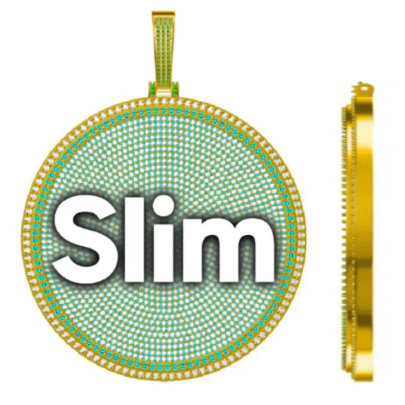 CUSTOM LETTER NECKLACE 3D BIG DISC made by The GUU Shop