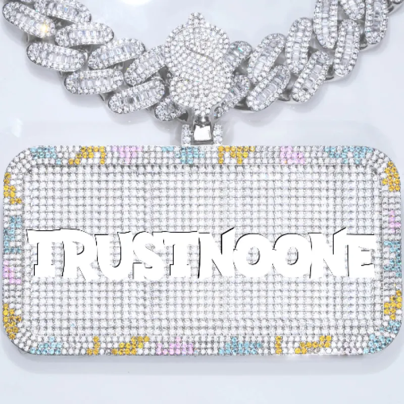 CUSTOM LETTER NECKLACE 3D COLORFUL SQUARE sold by The GUU Shop