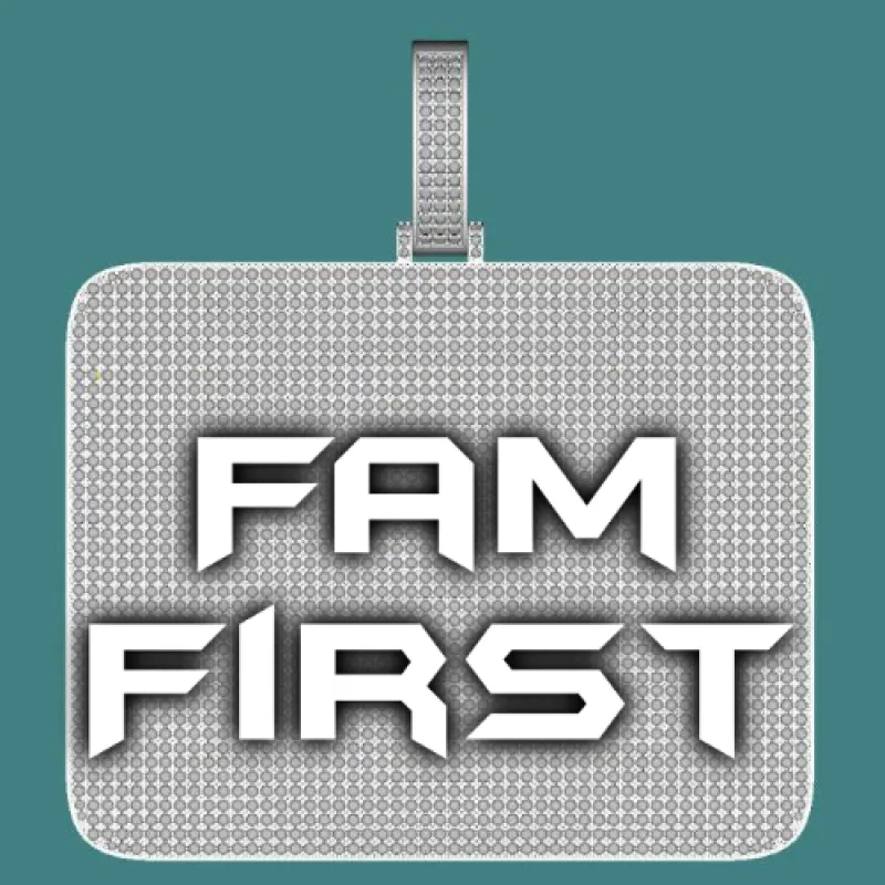 CUSTOM LETTER NECKLACE 3D BIG SQUARE sold by The GUU Shop