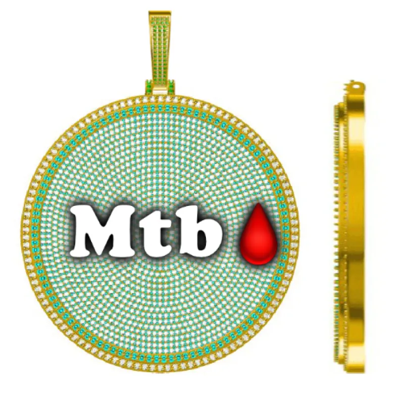 CUSTOM LETTER NECKLACE 3D BIG DISC made by The GUU Shop