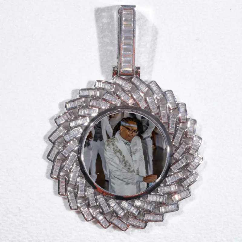 Large 3D Baguette Custom Picture Pendant sold by The GUU Shop