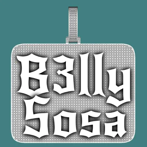 CUSTOM LETTER NECKLACE 3D BIG SQUARE sold by The GUU Shop