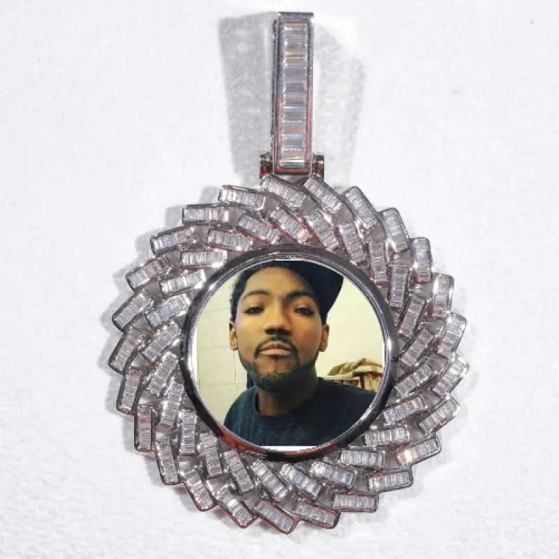 Large 3D Baguette Custom Picture Pendant sold by The GUU Shop