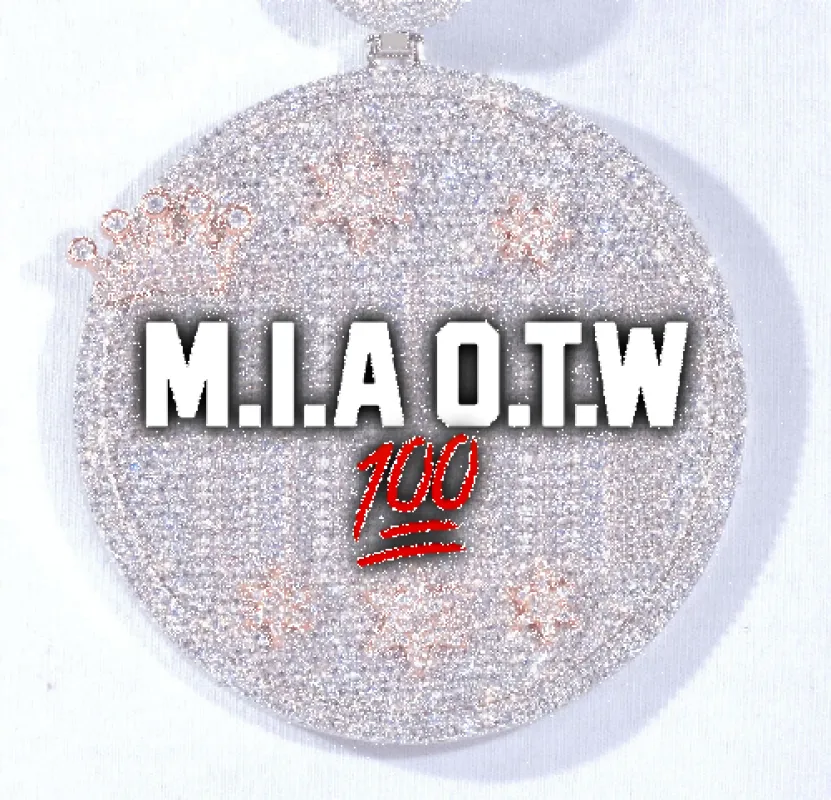 CUSTOM LETTER NECKLACE 3D BIG CROWN DISC sold by The GUU Shop