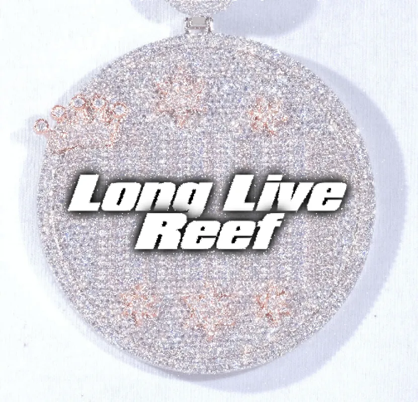 CUSTOM LETTER NECKLACE 3D BIG CROWN DISC made by The GUU Shop