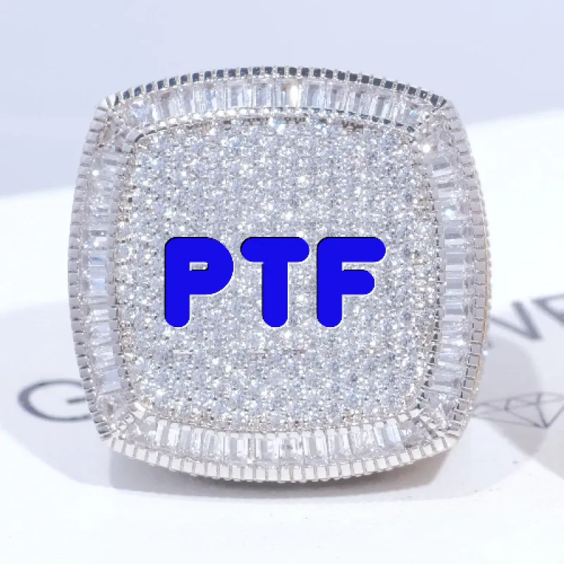 CUSTOM LETTER 3D ICED RING made by The GUU Shop