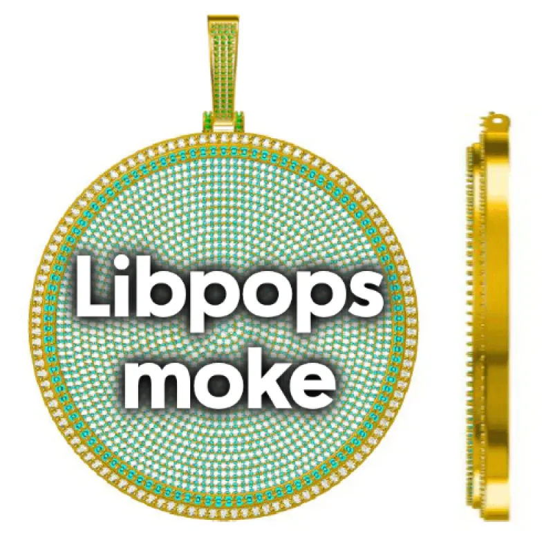 CUSTOM LETTER NECKLACE 3D BIG DISC made by The GUU Shop