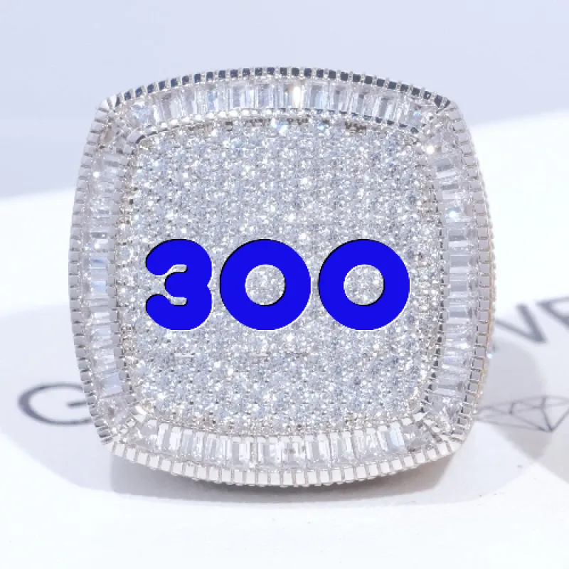 CUSTOM LETTER 3D ICED RING made by The GUU Shop