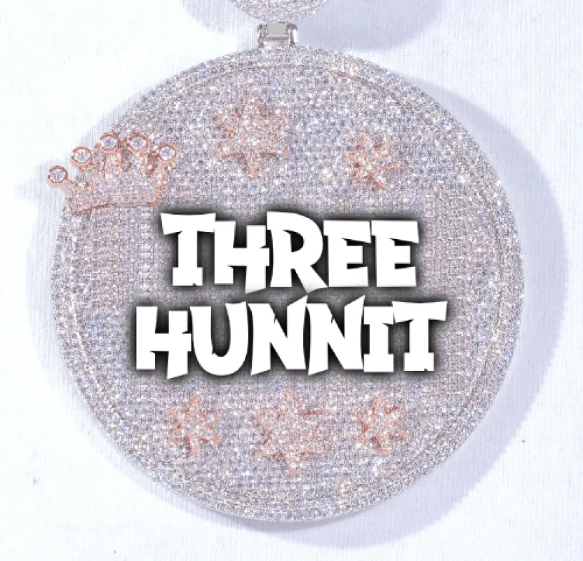 CUSTOM LETTER NECKLACE 3D BIG CROWN DISC made by The GUU Shop