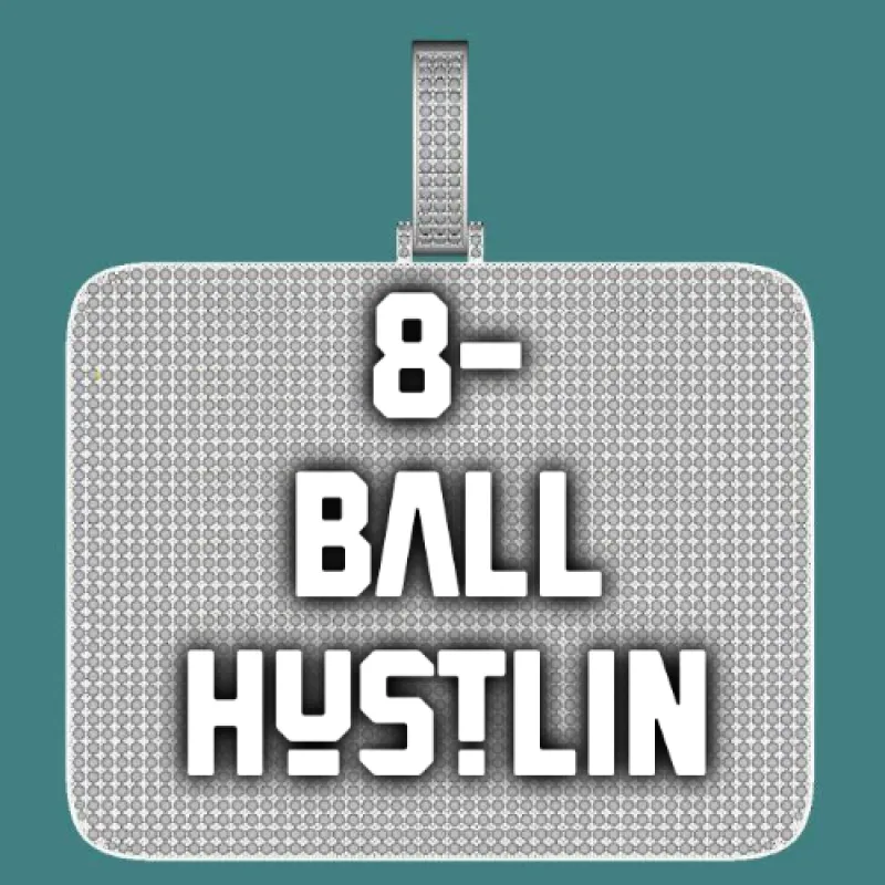 CUSTOM LETTER NECKLACE 3D BIG SQUARE sold by The GUU Shop