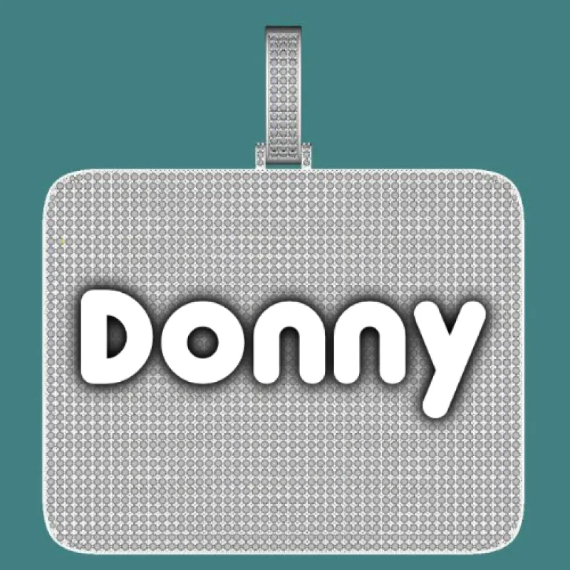 CUSTOM LETTER NECKLACE 3D BIG SQUARE made by The GUU Shop