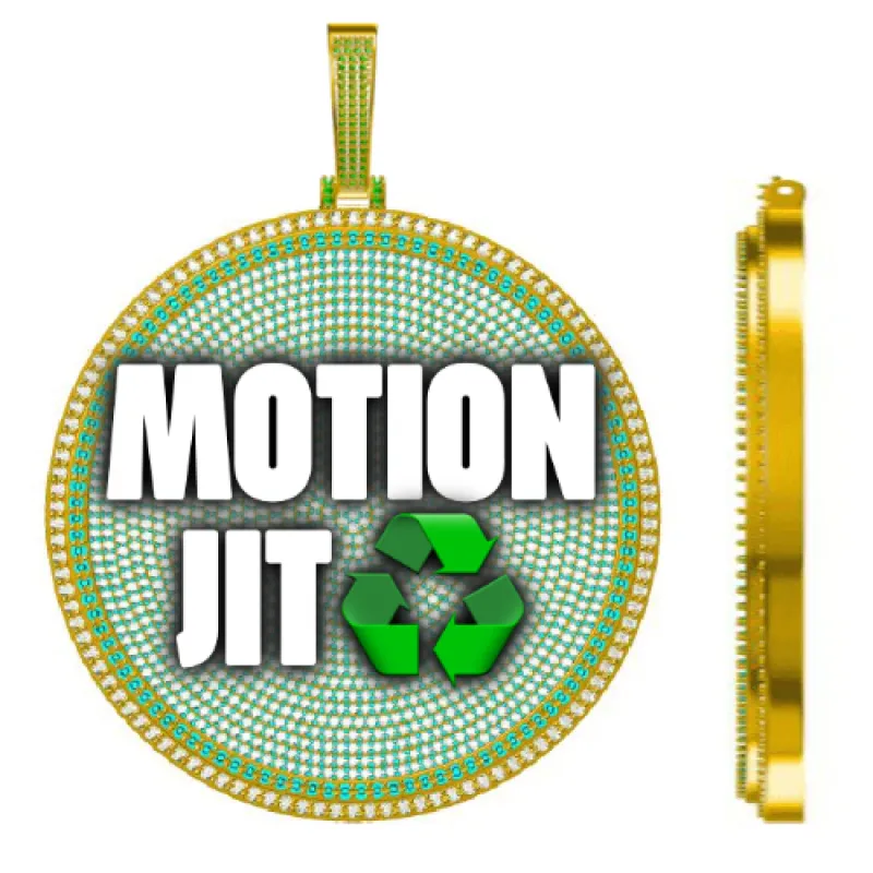 CUSTOM LETTER NECKLACE 3D BIG DISC made by The GUU Shop