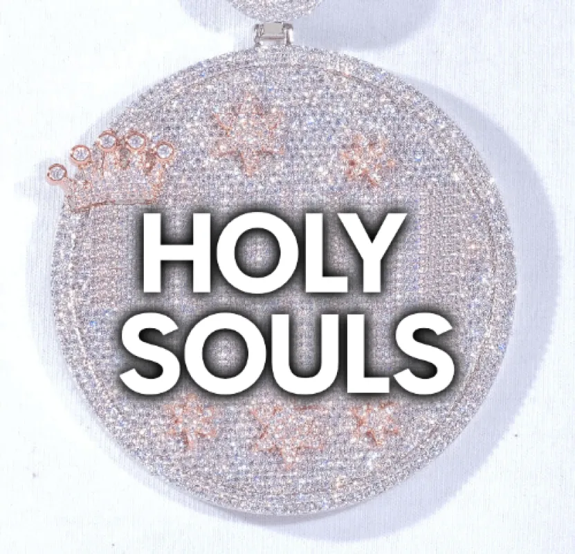 CUSTOM LETTER NECKLACE 3D BIG CROWN DISC made by The GUU Shop