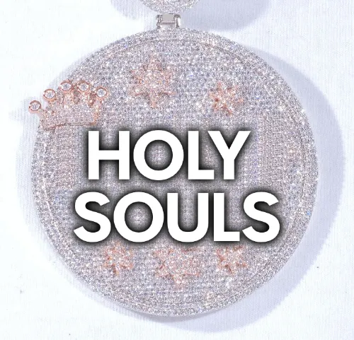 CUSTOM LETTER NECKLACE 3D BIG CROWN DISC sold by The GUU Shop