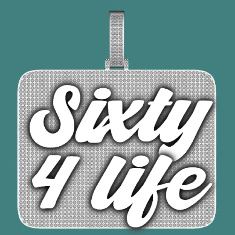 CUSTOM LETTER NECKLACE 3D BIG SQUARE made by The GUU Shop