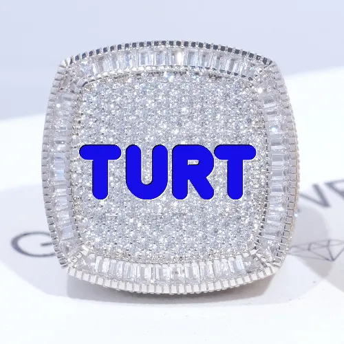 CUSTOM LETTER 3D ICED RING sold by The GUU Shop