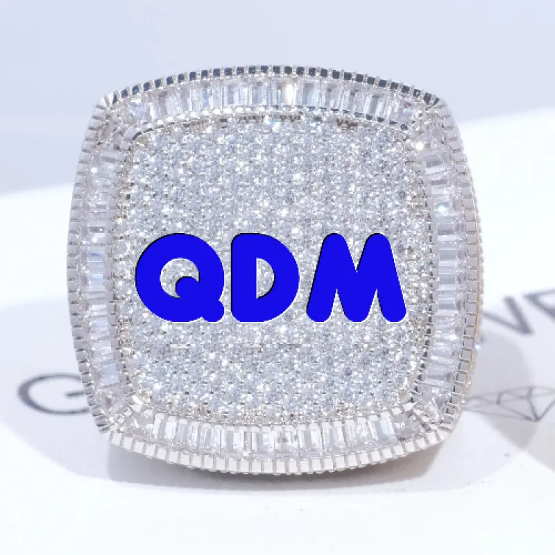 CUSTOM LETTER 3D ICED RING made by The GUU Shop