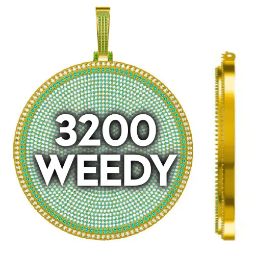 CUSTOM LETTER NECKLACE 3D BIG DISC sold by The GUU Shop