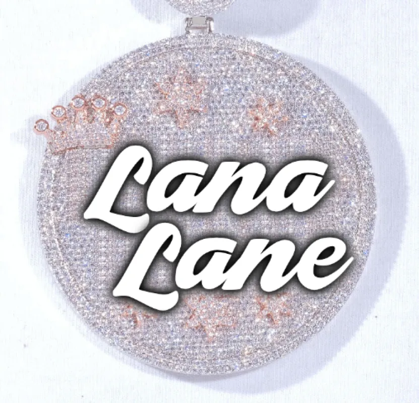 CUSTOM LETTER NECKLACE 3D BIG CROWN DISC made by The GUU Shop