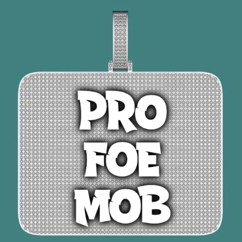 CUSTOM LETTER NECKLACE 3D BIG SQUARE made by The GUU Shop