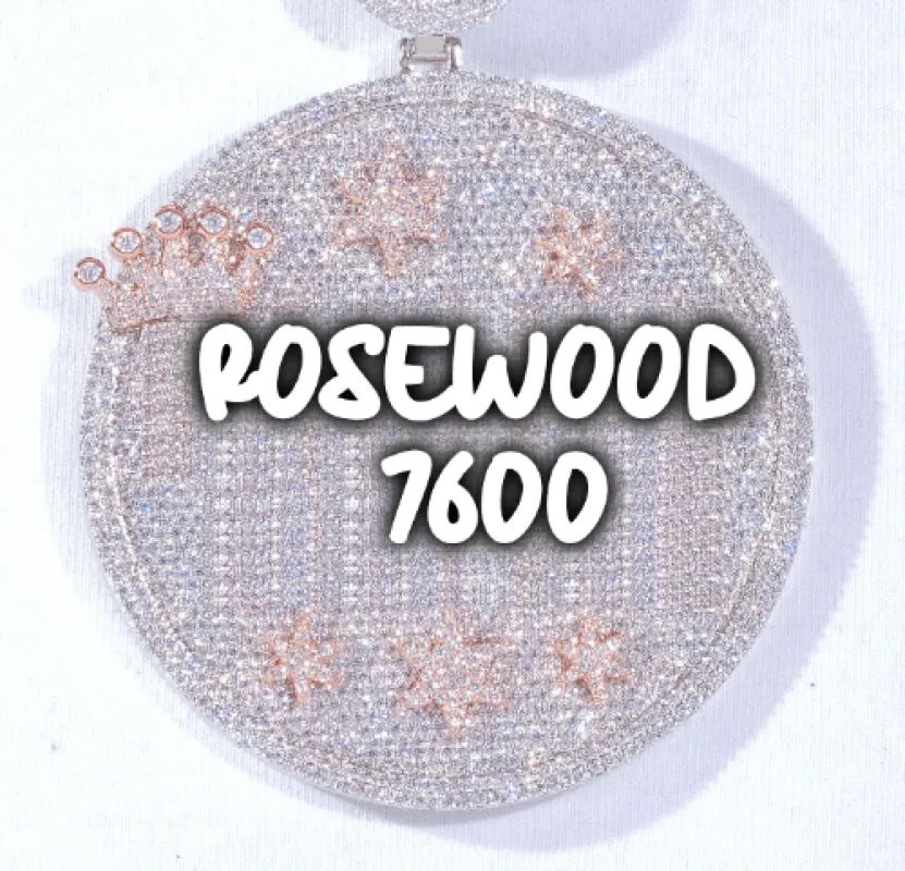 CUSTOM LETTER NECKLACE 3D BIG CROWN DISC made by The GUU Shop