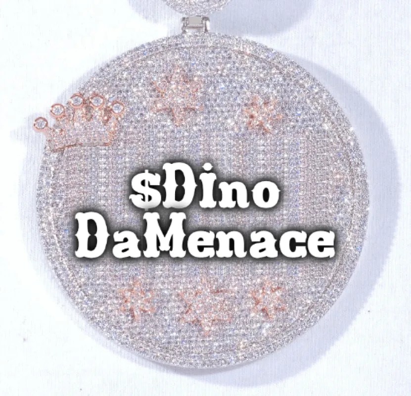 CUSTOM LETTER NECKLACE 3D BIG CROWN DISC made by The GUU Shop