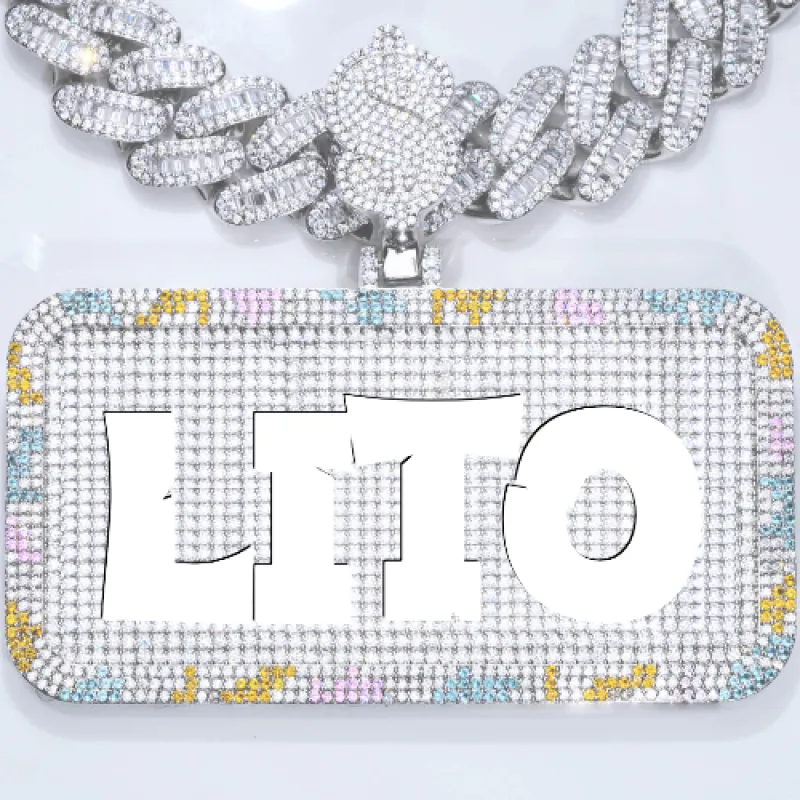 CUSTOM LETTER NECKLACE 3D COLORFUL SQUARE sold by The GUU Shop