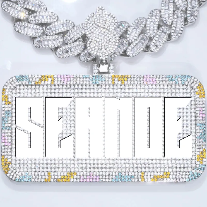 CUSTOM LETTER NECKLACE 3D COLORFUL SQUARE made by The GUU Shop