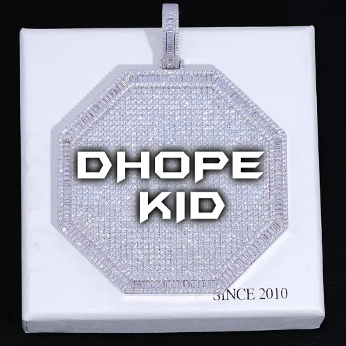 CUSTOM LETTER NECKLACE 3D BIG OCTAGON sold by The GUU Shop