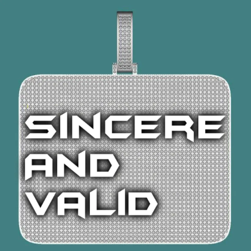 CUSTOM LETTER NECKLACE 3D BIG SQUARE sold by The GUU Shop