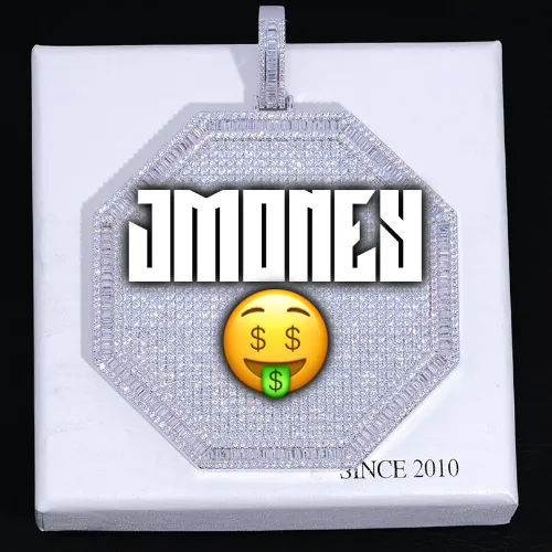 CUSTOM LETTER NECKLACE 3D BIG OCTAGON sold by The GUU Shop